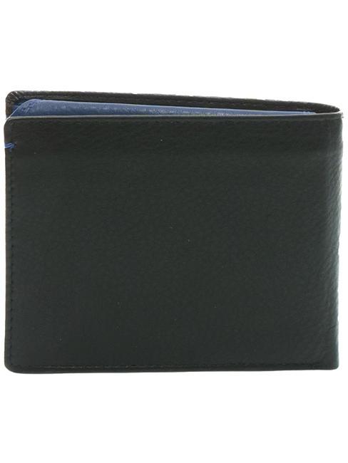 COLOR WALLET Portefeuille en cuir, avec porte-monnaie noir/marine - Portefeuilles Homme