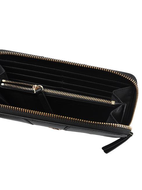 YUMA Grand portefeuille zipp&eacute; autour NOIR - Portefeuilles Femme