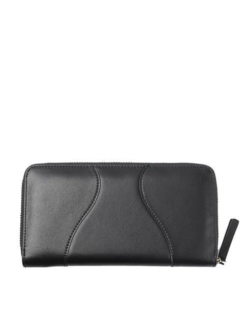 YUMA Grand portefeuille zipp&eacute; autour NOIR - Portefeuilles Femme