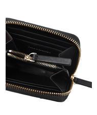 TRUSSARDI YUMA Petit portefeuille en cuir zipp&eacute; NOIR - Portefeuilles Femme - 2