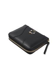 TRUSSARDI YUMA Petit portefeuille en cuir zipp&eacute; NOIR - Portefeuilles Femme - 4
