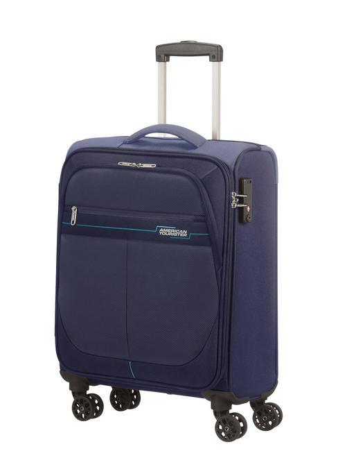 DEEP DIVE Lot de 3 chariots : cabine, moyen et grand extensible bleu marin - Ensemble Valises