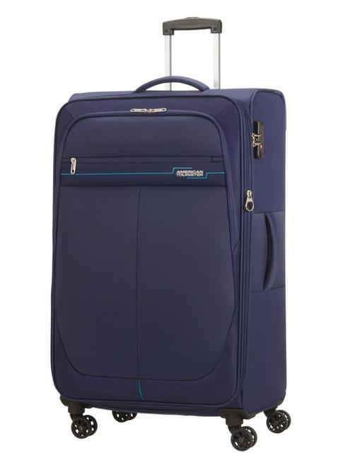 DEEP DIVE Lot de 3 chariots : cabine, moyen et grand extensible bleu marin - Ensemble Valises