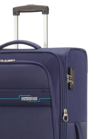 DEEP DIVE Lot de 3 chariots : cabine, moyen et grand extensible bleu marin - Ensemble Valises
