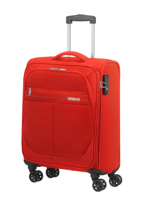 DEEP DIVE Lot de 3 chariots : cabine, moyen et grand extensible rouge / gris - Ensemble Valises