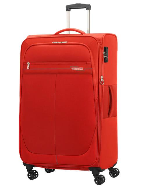 DEEP DIVE Lot de 3 chariots : cabine, moyen et grand extensible rouge / gris - Ensemble Valises