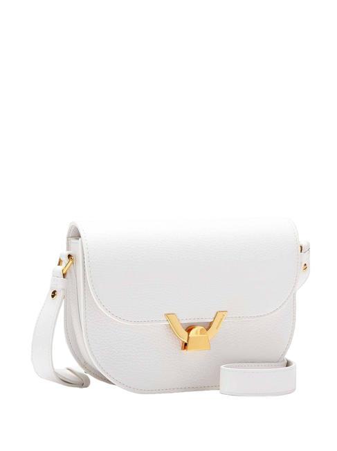 DEW Sac bandouli&egrave;re en cuir martel&eacute; blanc brillant - Sacs pour Femme