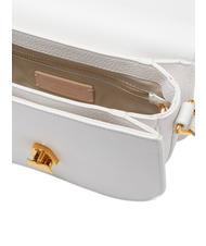 COCCINELLE DEW Sac bandouli&egrave;re en cuir martel&eacute; blanc brillant - Sacs pour Femme - 5