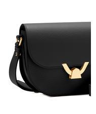 COCCINELLE DEW Sac bandouli&egrave;re en cuir martel&eacute; Noir - Sacs pour Femme - 3