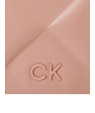 CALVIN KLEIN RE-LOCK QUILT sac d'&eacute;paule rose cendr&eacute;e - Sacs pour Femme - 3