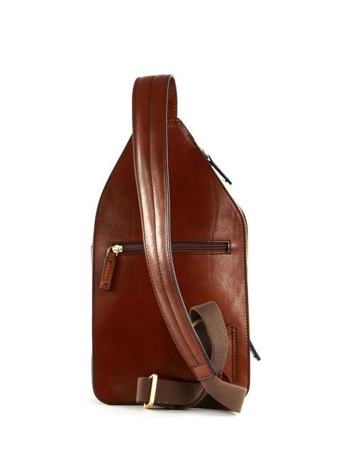 STORY UOMO Sac à dos à une épaule en cuir MARRON - Sacs à dos pour l'École & les Loisirs