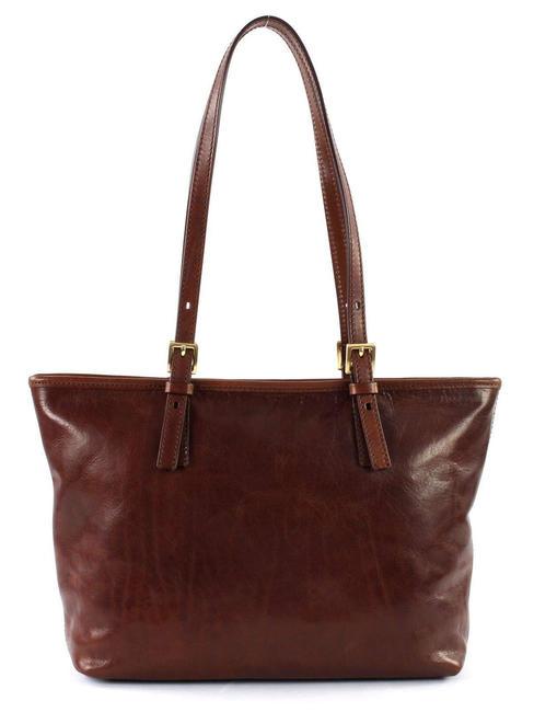 STORY Sac à provisions en cuir MARRON - Sacs pour Femme
