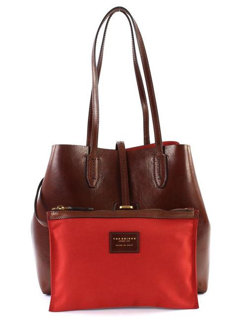 DALSTON Cabas en cuir avec pochette MARRON - Sacs pour Femme