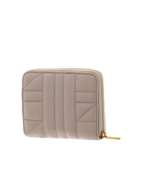 ACHALA Petit portefeuille zipp&eacute; autour taupe - Portefeuilles Femme