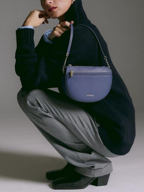 KALI Sac bandouli&egrave;re en cuir avec pochette dARKBlue - Sacs pour Femme