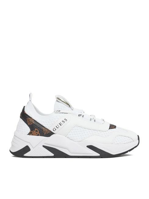 GENIVER2 Baskets Blanc / marron - Chaussures Femme