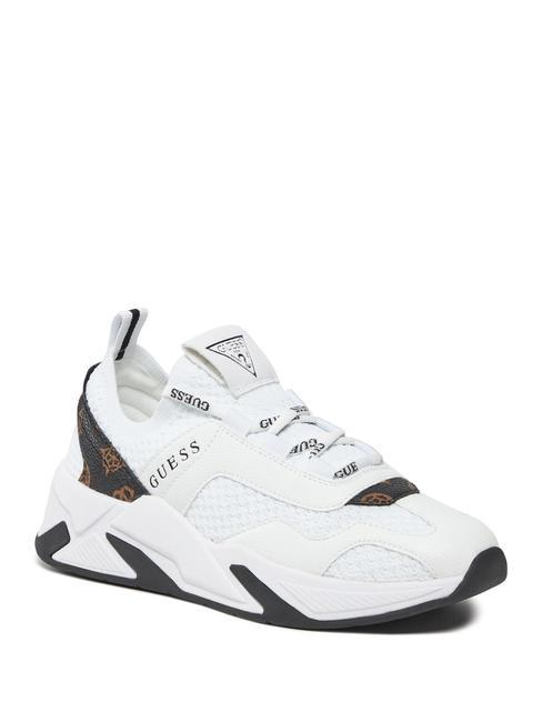 GENIVER2 Baskets Blanc / marron - Chaussures Femme