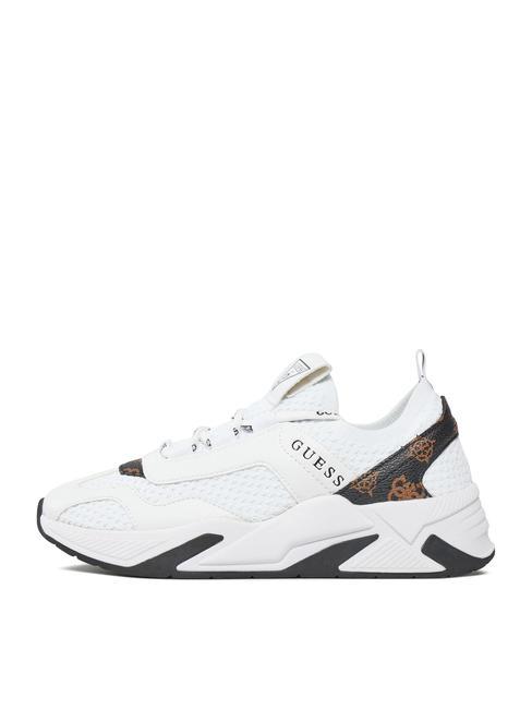 GENIVER2 Baskets Blanc / marron - Chaussures Femme