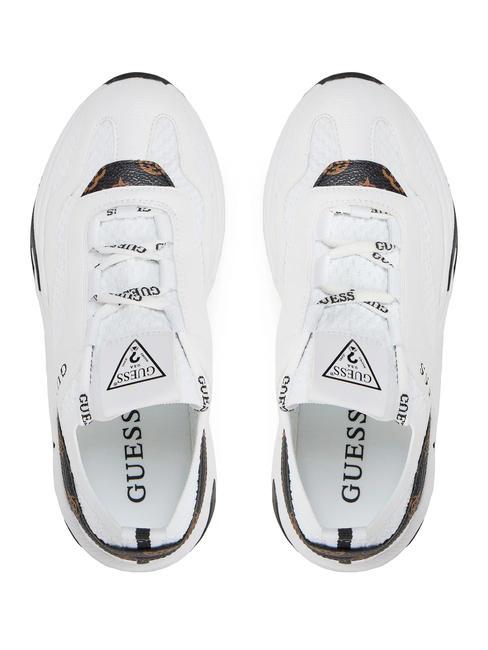 GENIVER2 Baskets Blanc / marron - Chaussures Femme