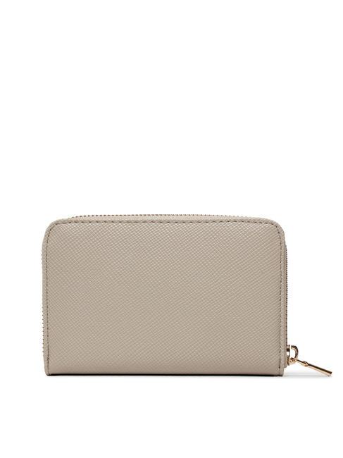 LAUREL Portefeuille moyen &agrave; fermeture &eacute;clair taupe - Portefeuilles Femme