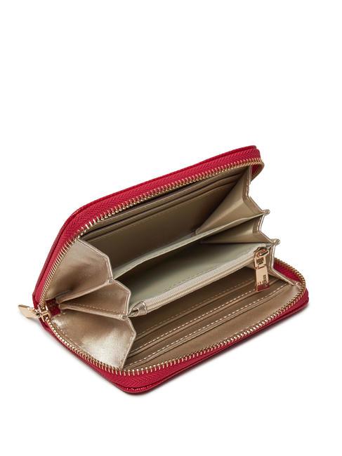 LAUREL Portefeuille moyen &agrave; fermeture &eacute;clair ROUGE - Portefeuilles Femme