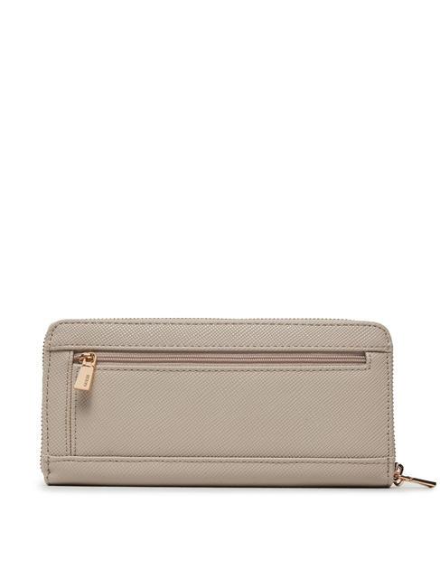 LAUREL Portefeuille zipp&eacute; taupe - Portefeuilles Femme