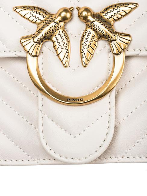 CLASSIC LOVE ONE Sac en cuir nappa blanc de soie-or antique - Sacs pour Femme