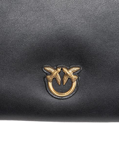 FLAT CLASSIC Pochette avec bandoulière en chaîne noir-or antique - Sacs pour Femme