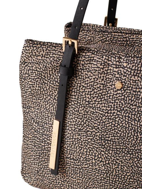 L'ECOLE NYLON Cabas porté épaule, avec bandoulière OP / NATUREL / NOIR - Sacs pour Femme