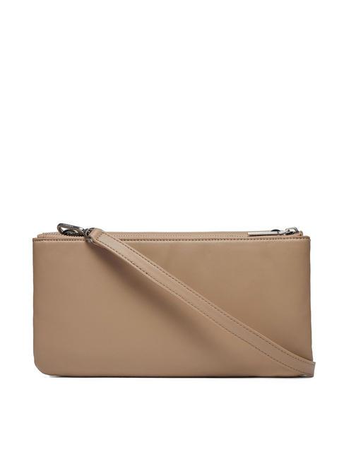 RE-LOCK DOUBLE GUSETTE Pochette à bandoulière vison argenté - Sacs pour Femme
