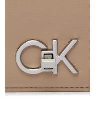 CALVIN KLEIN RE-LOCK DOUBLE GUSETTE Pochette à bandoulière vison argenté - Sacs pour Femme - 4