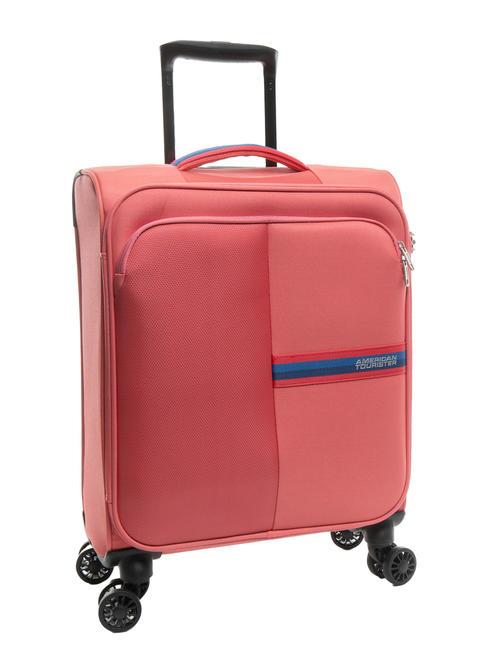 BRIGHT LIFE Chariot &agrave; bagages &agrave; main corail embrass&eacute; par le soleil - Valises cabine