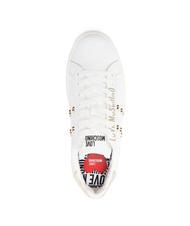 LOVE MOSCHINO BOLD 40 Baskets en cuir blanc/platine - Chaussures Femme - 5