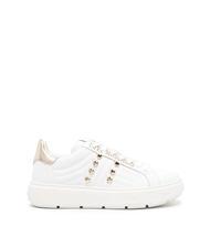 LOVE MOSCHINO BOLD 40 Baskets en cuir blanc/platine - Chaussures Femme - 3