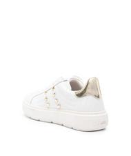 LOVE MOSCHINO BOLD 40 Baskets en cuir blanc/platine - Chaussures Femme - 4