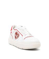 LOVE MOSCHINO BOLD 40 MIX Baskets blanc rouge - Chaussures Femme - 2