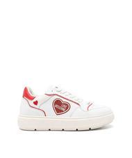 LOVE MOSCHINO BOLD 40 MIX Baskets blanc rouge - Chaussures Femme - 3