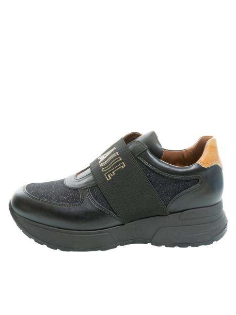 GEO CLASSIC Baskets &agrave; plateforme avec empi&egrave;cement paillet&eacute; ner / gebei - Chaussures Femme
