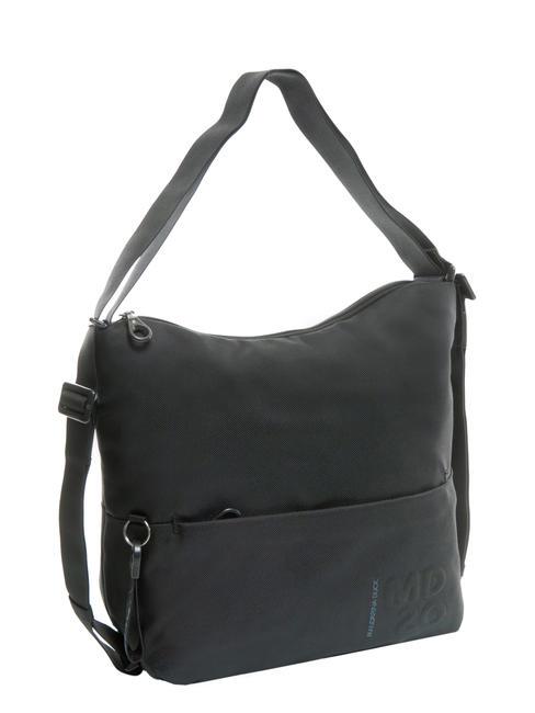 MD20 Sacoche transformable en sac &agrave; dos NOIR - Sacs pour Femme