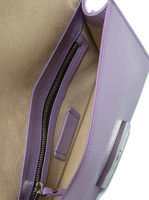 LILY Pochette en cuir avec bandoulière glycine - Sacs pour Femme