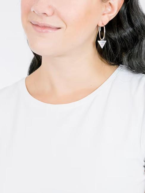 HULA HOOPS Boucles d'oreilles en acier ARGENT - Boucles d'oreilles