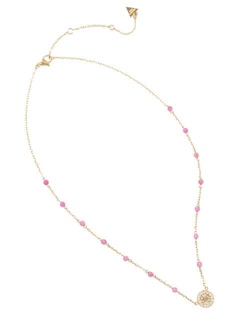 NATURAL STONES Collier avec pierres or jaune/fuchsia - Colliers