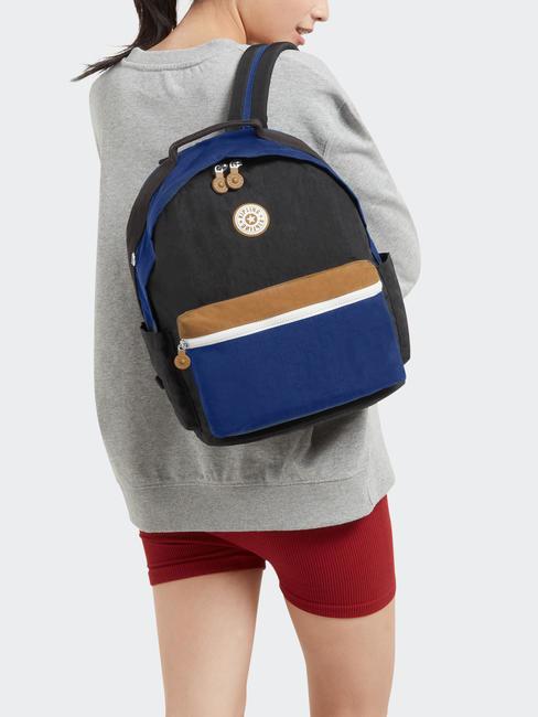 DAMIEN M Sac à dos avec support pour ordinateur 13" duo bleu beige - Sacs à dos pour l'École & les Loisirs