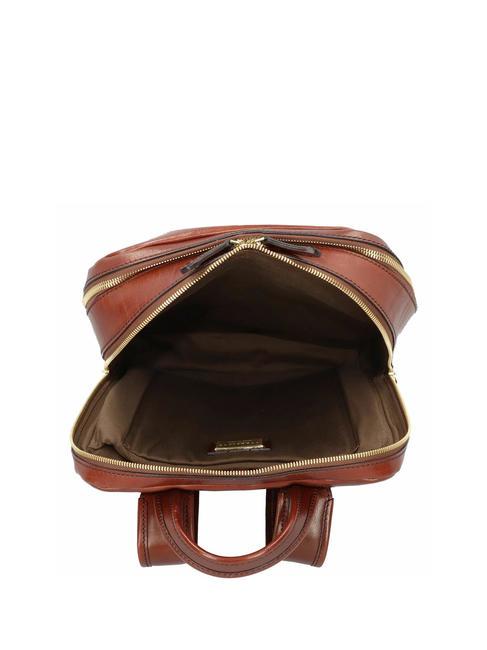 STORY Sac &agrave; dos PC 13", en cuir MARRON - Sacs &agrave; dos pour ordinateur portable