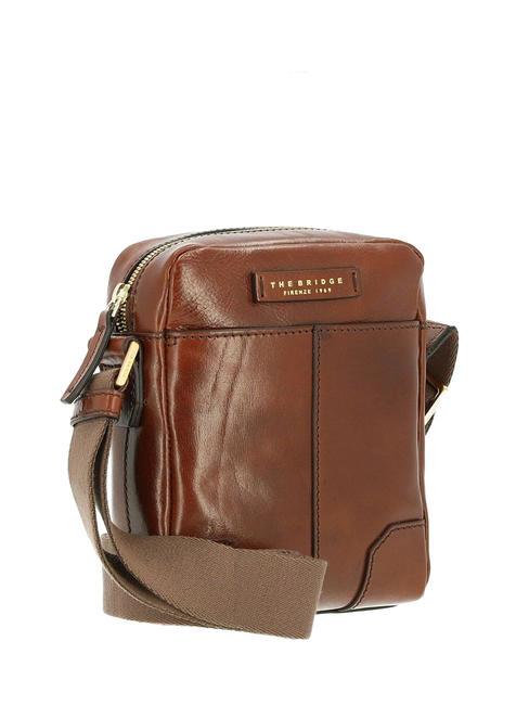 VESPUCCI  Sac en cuir MARRON - Sacs en Bandouli&egrave;res pour Homme