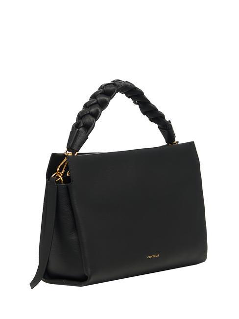 BOHEME GRANA DOUBLE Sac &agrave; main, avec bandouli&egrave;re, en cuir noir/cuir - Sacs pour Femme