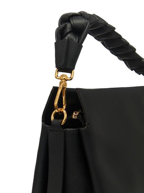 BOHEME GRANA DOUBLE Sac &agrave; main, avec bandouli&egrave;re, en cuir noir/cuir - Sacs pour Femme