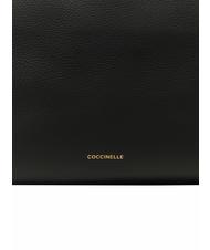 COCCINELLE BOHEME GRANA DOUBLE Sac &agrave; main, avec bandouli&egrave;re, en cuir noir/cuir - Sacs pour Femme - 5
