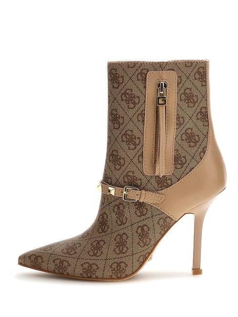 AYLO3 Bottines hautes Beige / Marron - Chaussures Femme