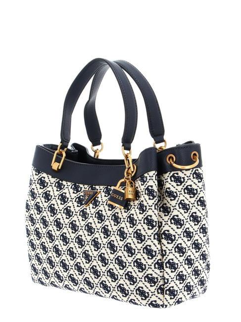 SHEMARA Sac jacquard avec bandouli&egrave;re logo marine - Sacs pour Femme